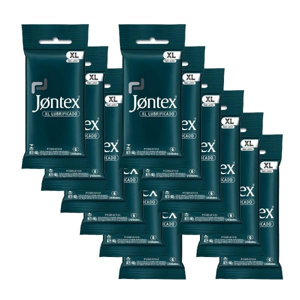 Kit Jontex Preservativo Lubrificado XL C/6 - 12 Unid.
