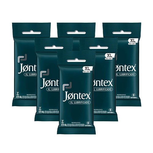 Kit Jontex Preservativo Lubrificado Xl C/6 - 6 Unid.
