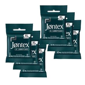 Kit Jontex Preservativo Lubrificado XL C/3 - 6 Unid.