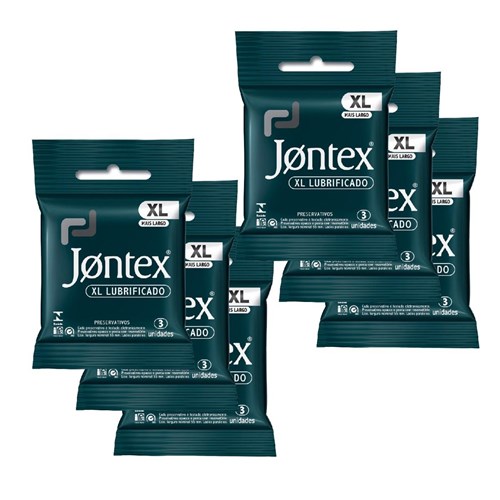 Kit Jontex Preservativo Lubrificado Xl C/3 - 6 Unid.