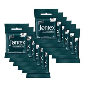 Kit Jontex Preservativo Lubrificado XL com 3 - 12 Unid