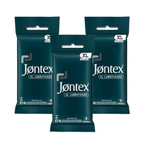 Kit Jontex Preservativo Lubrificado XL com 6 - 3 Un