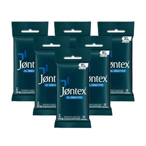 Kit Jontex Preservativo Lubrificado XL Sensitive C/6 6 Un.