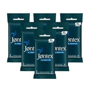 Kit Jontex Preservativo Lubrificado XL Sensitive C/6 - 6 Unid.