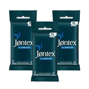Kit Jontex Preservativo Lubrificado XL Sensitive C/6 3 Un.