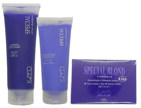 Kit K.Pro Special Silver Shampoo, Condicionador e Máscara