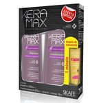 Kit Keramax Skafe Shampoo+condicionador Pré e Pós Desamarelador