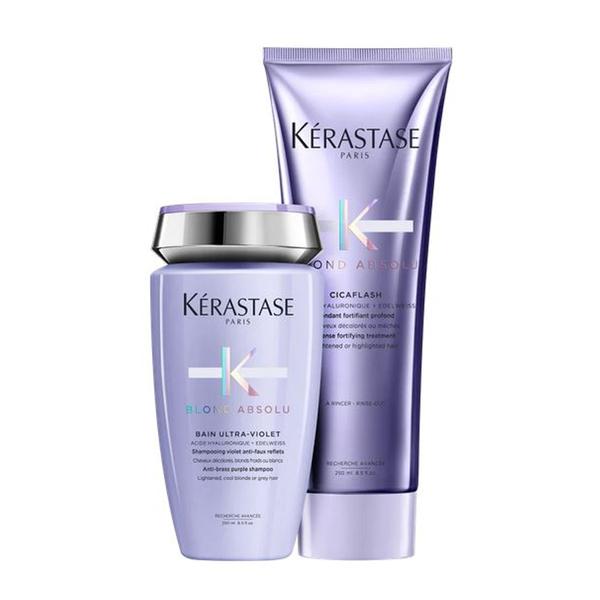 Kit Kerastase Blond Absolu Ultra-violet Bain 250ml + Ciclaflash 250ml