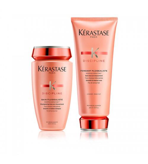 Kit Kérastase Discipline Fluidealiste Shampoo 250ml + Fondant Fluidealiste 200ml (2 Produtos) - Kerastase
