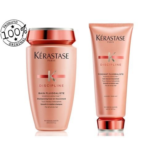 Kit Kérastase Discipline Fluidealiste Shampoo 250ml + Máscara 200ml (2 Produtos) - Lowell