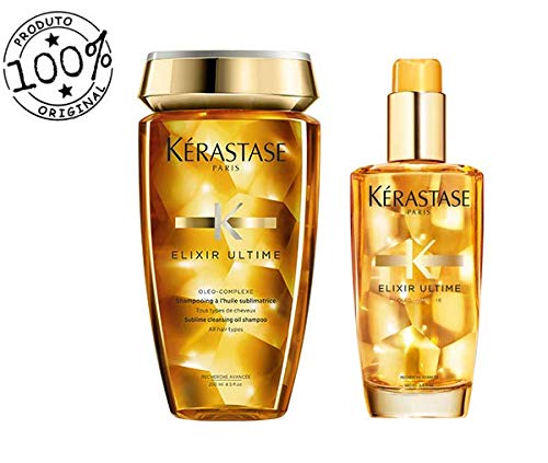 Kit Kérastase Elixir Ultime Shampoo 250ml + Óleo de Argan 100ml (2 Produtos)