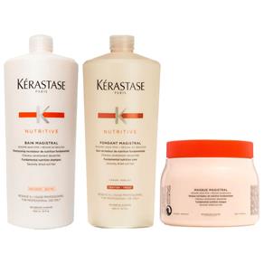 Kit Kérastase Nutritive Irisome Magistral Shampoo + Condicionador + Máscara - 500g