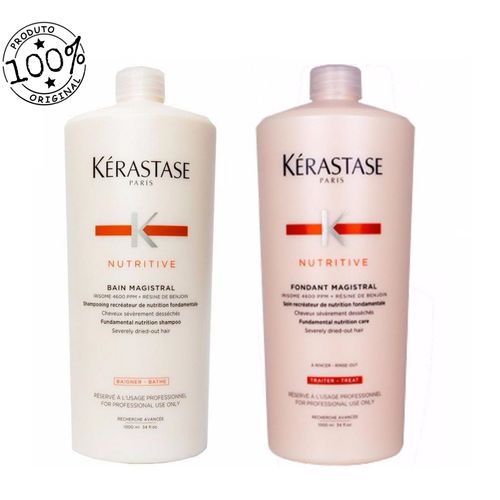 Kit Kérastase Nutritive Magistral Shampoo + Condicionador - 1000ml (02 Produtos)