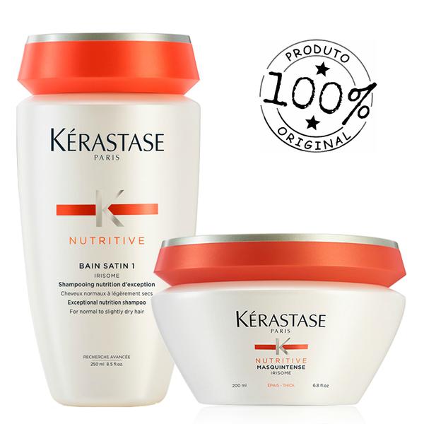 Kit Kérastase Nutritive Shampoo Bain Satin 1 + Masquintense Cabelos Grossos (02 Produtos)