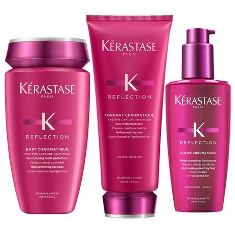 Kit Kérastase Reflection Chromatique Cabelos Finos Shampoo 250ml, Condicionador 200ml e Fluído 125ml