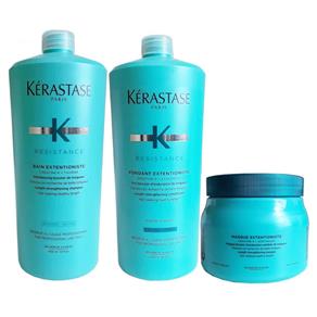 Kit Kérastase Resistance Extentioniste Shampoo 1000ml + Condicionador 1000ml + Máscara 500g