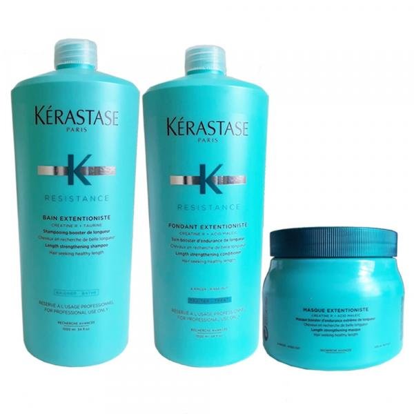 Kit Kérastase Resistance Extentioniste Shampoo 1000ml + Condicionador 1000ml + Máscara 500g