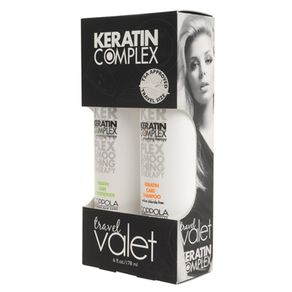 Kit Keratin Complex Smoothing Therapy Care Travel Valet (Shampoo e Condicionador) Conjunto