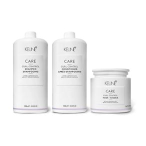 Kit Keune Curl Control Shampoo 1L + Condicionador 1L + Máscara 500ml