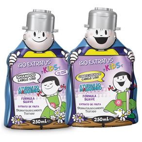 Kit Kids para Cabelo Lisos Shampoo 250ml+Condicionador 250ml Bio Extratus