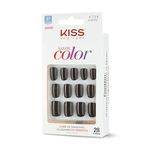 Kit Kiss Unhas Postiças Salon Color Curto Chic