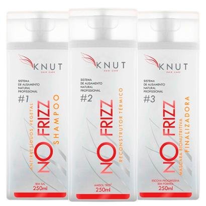 Kit Knut Shampoo Antiresíduos 250ml + Reconstrutor Térm 250ml + Máscara Bionutritiva 250ml