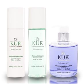 Kit Kur: Shampoo + Condicionador + Sabonete Líquido para Mãos - 200ml+350ml