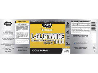 Kit - 3 L-Glutamina 100 Pura Unilife 120 Cápsulas