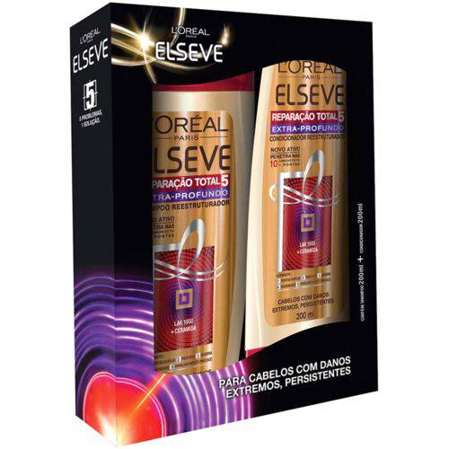 Kit L Oréal Elseve Shampoo + Condionador Reparação Total 5 Extra-Profundo 200ml