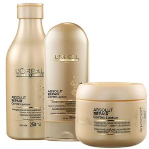 Kit L`Oréal Professionnel Expert Absolut Repair Cortex Lipdium - Shampoo 250ml + Condicionador 150ml + Máscara 200ml