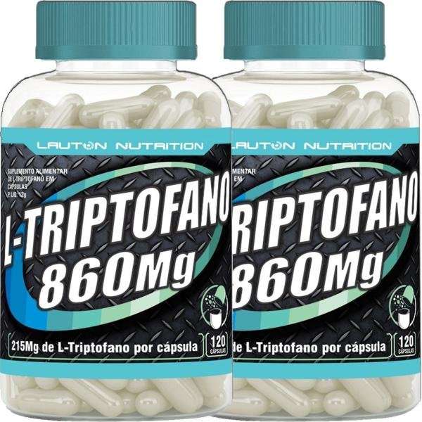 Kit 2 L Triptofano 860mg 120 Capsulas Lauton Nutrition