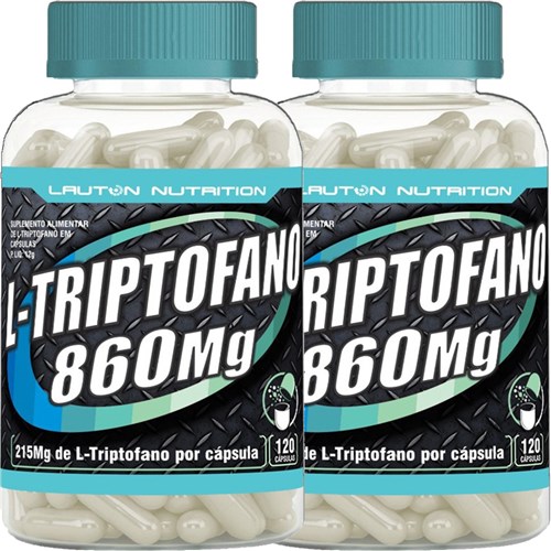 Kit 2 L Triptofano 860Mg 120 Capsulas Lauton Nutrition