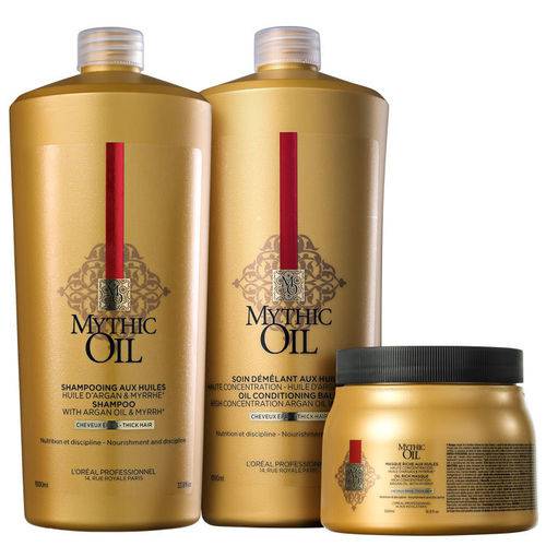 Kit L'Oréal Professionnel Mythic Oil With Argan Oil & Myrrh Trio (3 Produtos)