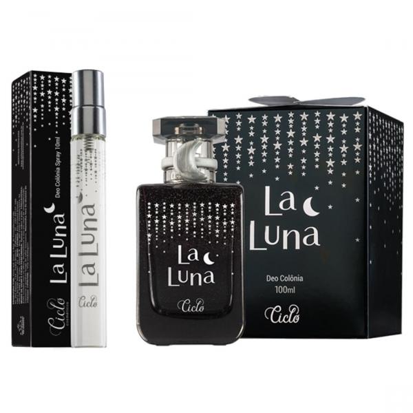 Kit La Luna Deo Colônias 100ml + Spray 10ml Perfume Feminino Ciclo Cosméticos