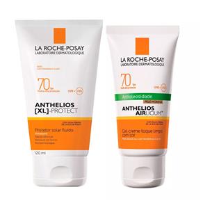 Kit La Roche-Posay Protetor Facial Anthelios Airlicium FPS70 Pele Morena + Corporal XL Protect FPS 70 - 50g+120ml