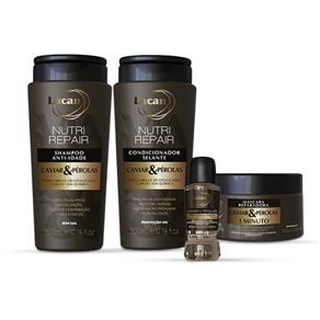 Kit Lacan Nutri Repair Caviar & Pérolas Shampoo + Condicionador + Máscara