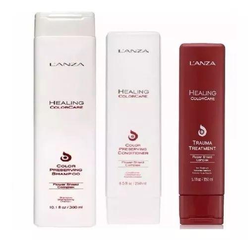 Kit Lanza Healing Colorcare Shampoo 300ml + Cond 250ml + Trauma