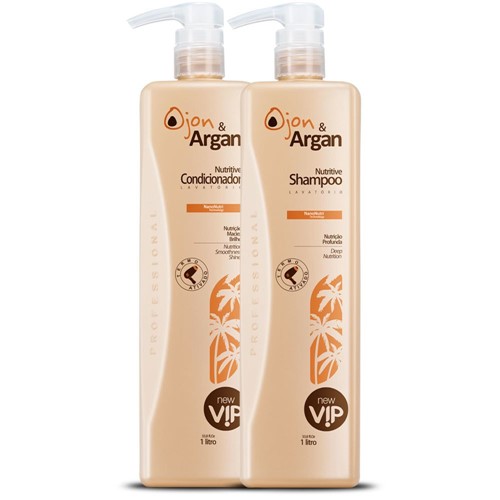 Kit Lavatório Vip Ojon e Argan Nutritive New Vip ( Shampoo e Condicion...