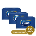Kit Lenço De Papel Elite Softys 3 Pacotes - 150 Folhas Cada