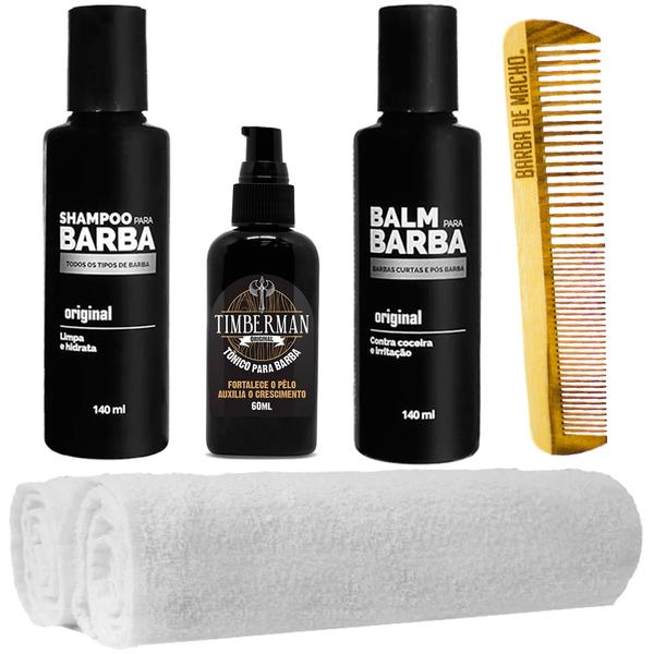 Kit Barba Grande Shampoo 2 Toalhas Tônico Balm Usebarba - Use Barba