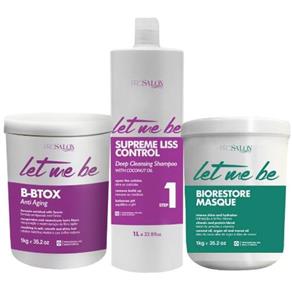 Kit Let me Be Biorestore 1kg+ Btx Roxo 1Kg+ Shampoo Anti Resíduos 1l