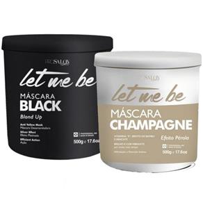 Kit Let me Be Máscara Champagne Pérola+ Black Efeito Platinado 500g