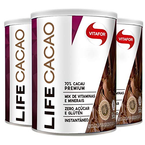 Kit 3 Life Cacao Achocolatado Vitafor 300g