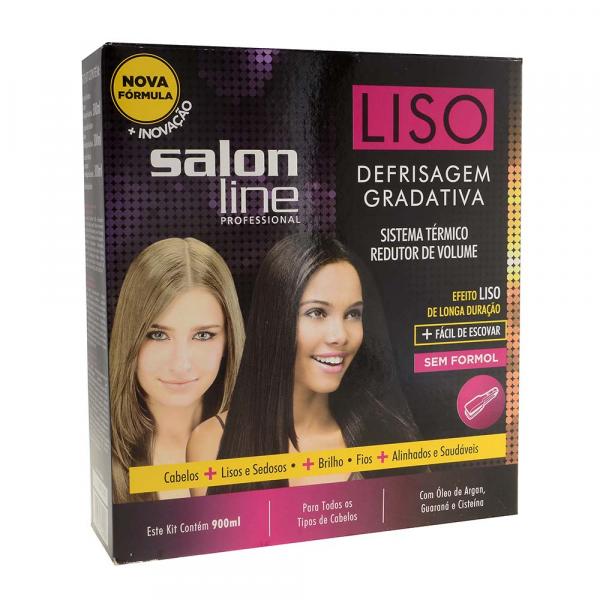 Kit Liso Defrisagem Gradativa 900ml - Salon Line