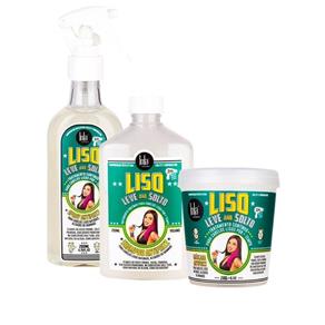 Kit Liso, Leve And Solto - Shampoo Antifrizz 250ml + Máscara Antifrizz 230g + Spray Antifrizz 200ml