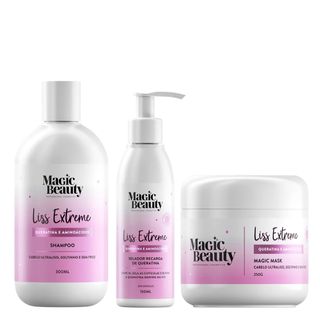 Kit Liss Extremesh Magic Beauty - Shampoo + Máscara + Leave-in Kit