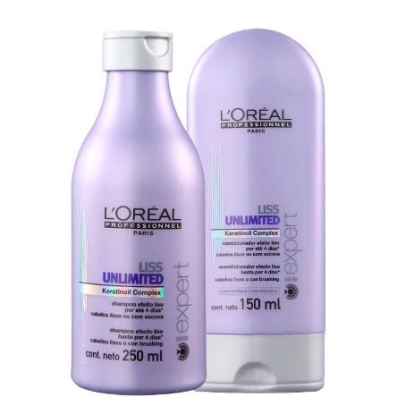 Kit Liss Unlimited Loréal Professionnel Shampoo 250ml e Condicionador 150ml - Loreal