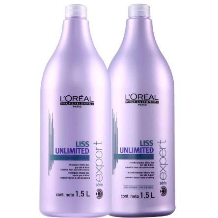 Kit Liss Unlimited LOréal Professionnel Shampoo e Condicionador 1,5L - Loreal