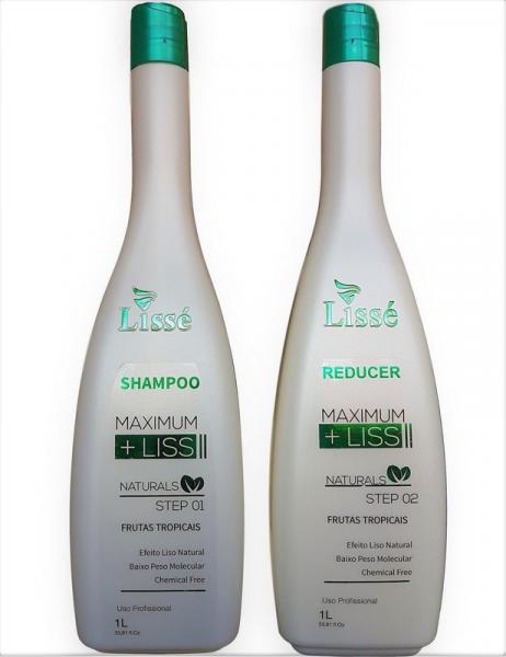 Kit Lissé Progressiva Shampoo e Reducer Maximum Liss Naturals 1l