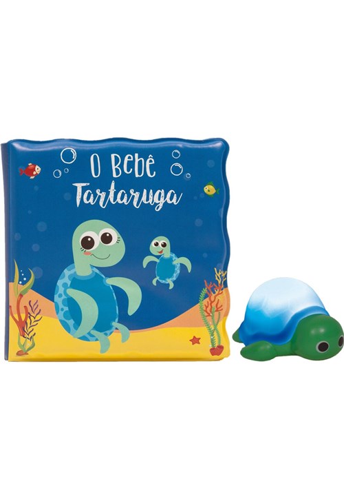 Kit Livrinho de Banho e Tartaruguinha Buba Azul